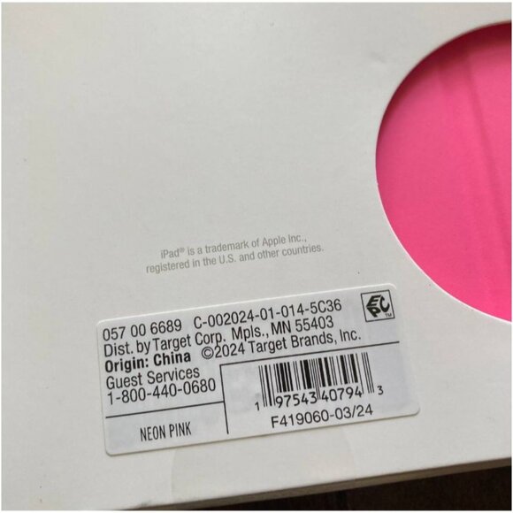 heyday  Apple iPad 10.2-inch and 10.5-Inch and Pencil Case Neon Pink - Picture 7 of 7